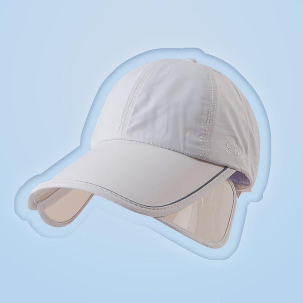 Wide Brim Retractable Sun Hat Quick Dry Sports Cap Casual Sunscreen Baseball Hat  Women/Men