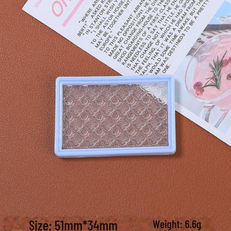 Handmade Cartoon Resin Jewelry Ornaments with Transparent Carved Square Plate