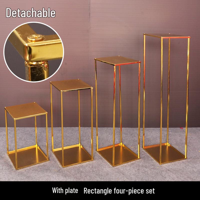 Żelazny Kwiatowy Stojak Kolumnowy do Dekoracji Uliczki Weselnej