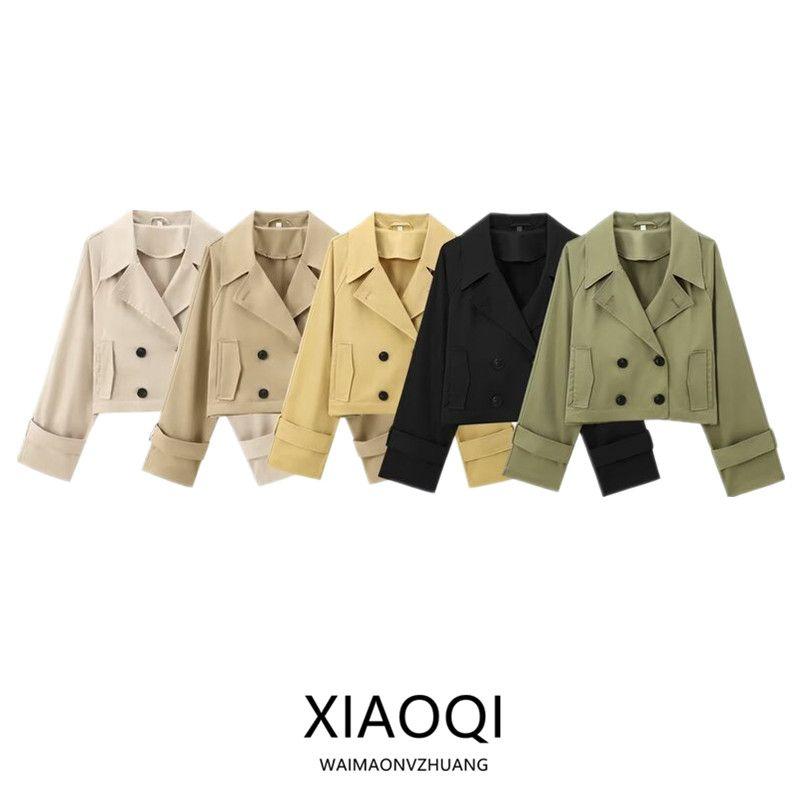 Fashion Wind 2024 New Fall Women's Clothing Stylish Easiest for Match Trench Coat Short Jacket 3046242