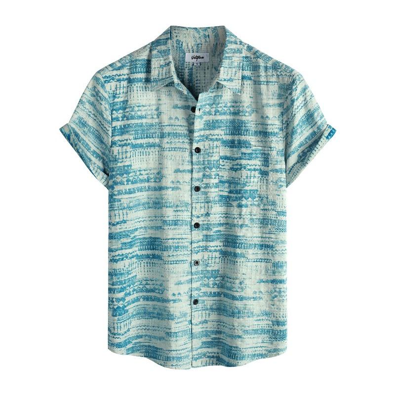 Summer Men's Vocation Lapel Camisa 3d Printed Casual Breathable Hawaiian Shirts Fashion Men Women Tops Beach Short Sleeve Blouse