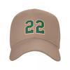 Jersey Number Number Twentytwo Straight From Miami Baseball Cap Fashion Beach Luxury Unisex Hat New In Hat Girl Unisexs