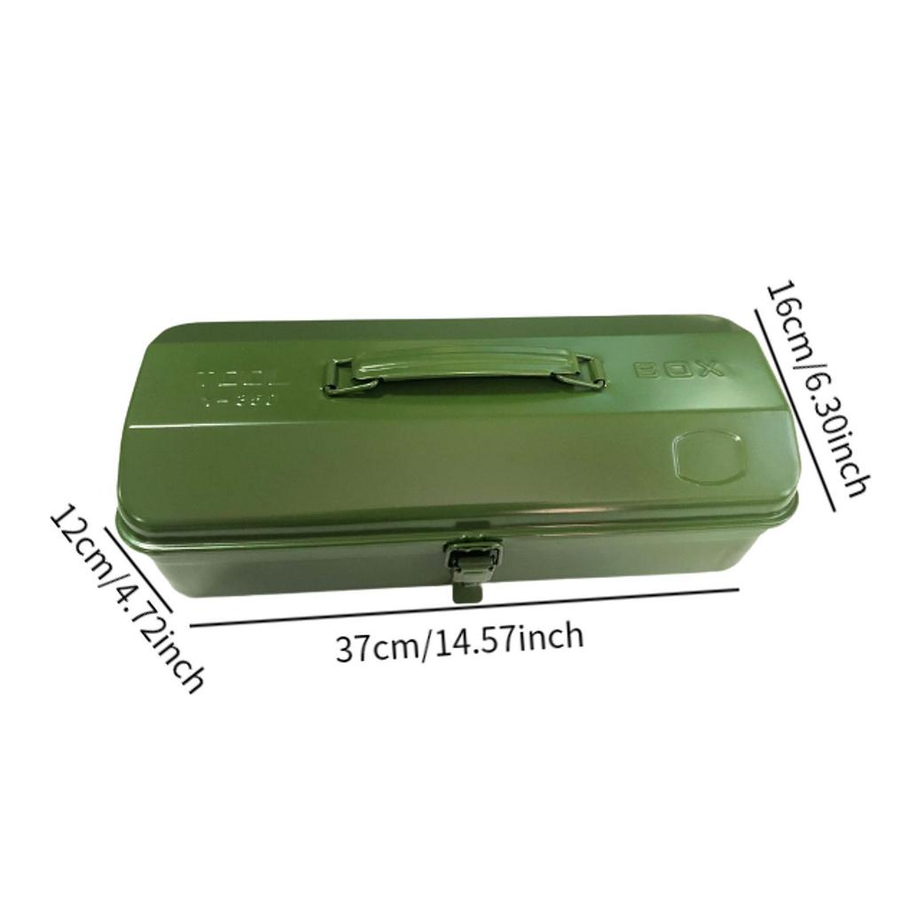 Metal Tools Box Empty Tool Box Easy Access with Handle Hardware Storage Lock