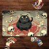 Dark Fun Black Cat Magic Party Play Mat Durable Rubber for MTG&TCG Games 35X60cm Mouse Pad PC Offices Desk Mats Friendly Design