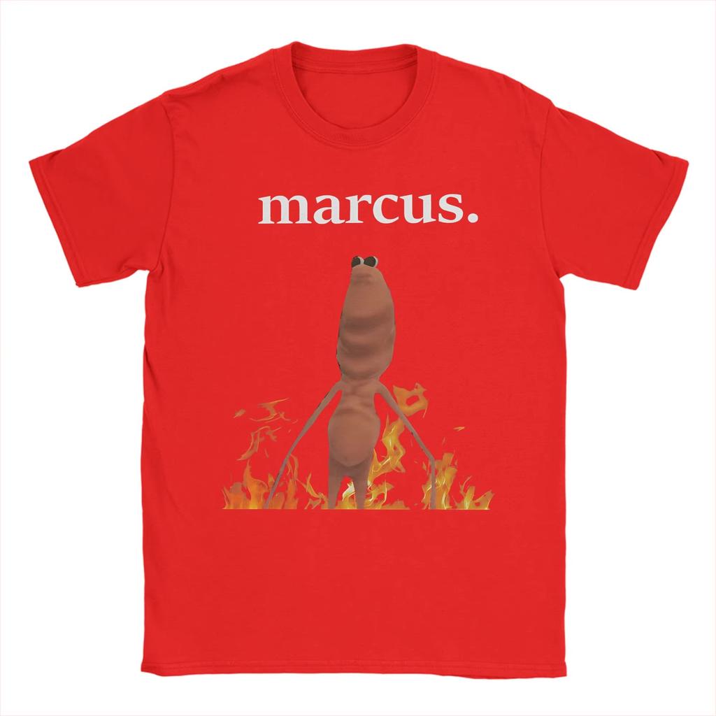Unisex Womens Vintage Marcus The Worm T Shirts Cotton Clothing Funny Short Sleeve Crewneck Tee Shirt Printed TShirt