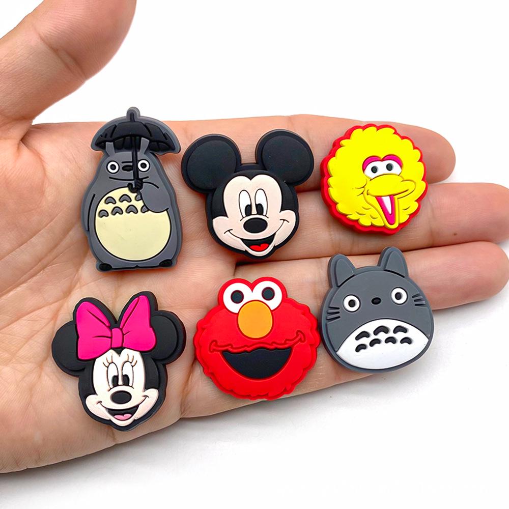 Sesame Street & Totoro PVC Shoe Charms Set - Mickey & Minnie Crocs Decorations