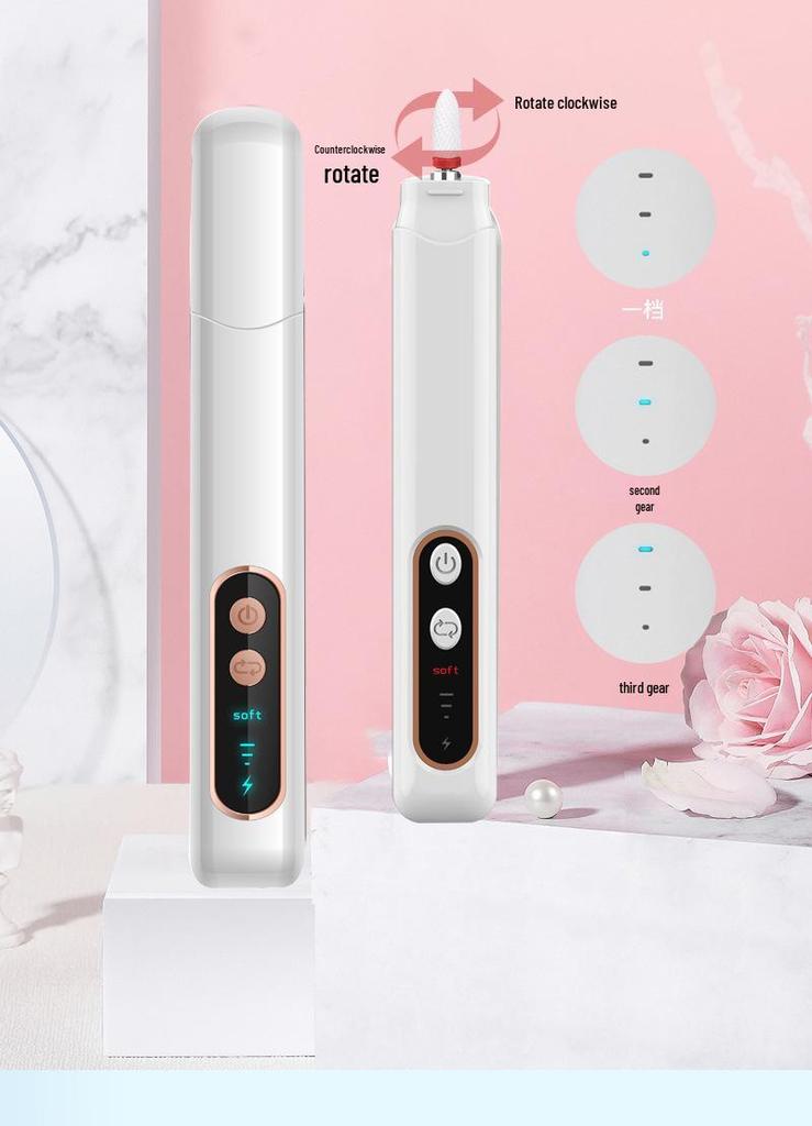 Electric Nail Grinder for Manicure & Pedicure – Portable Pen-Style Cuticle and Thick Nail Remover