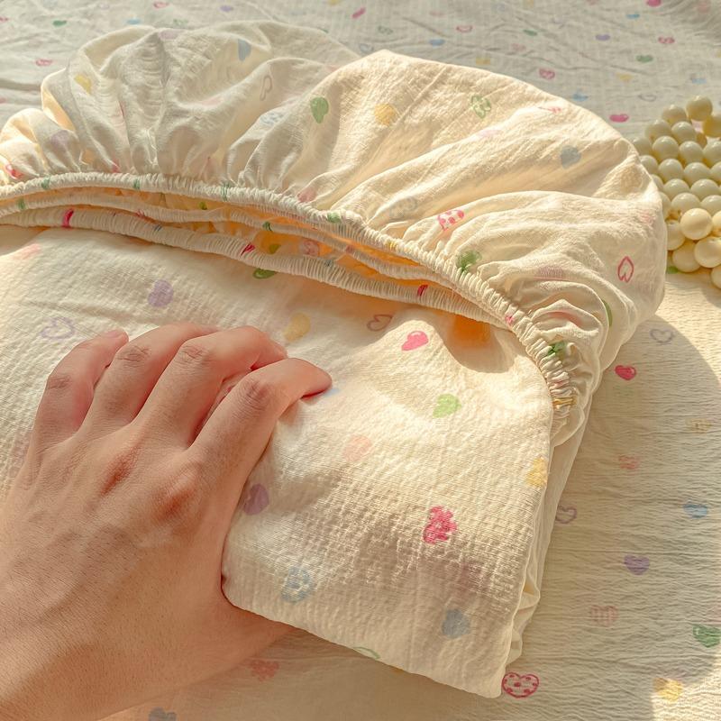 Double Layer Cotton Bed Sheet Full Wrap Mattress Protector Cover Soft Touch All Season Safe For Baby And Maternity