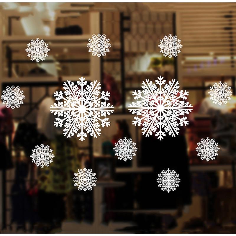 72x54CM White Christmas Static Cling Window Decal