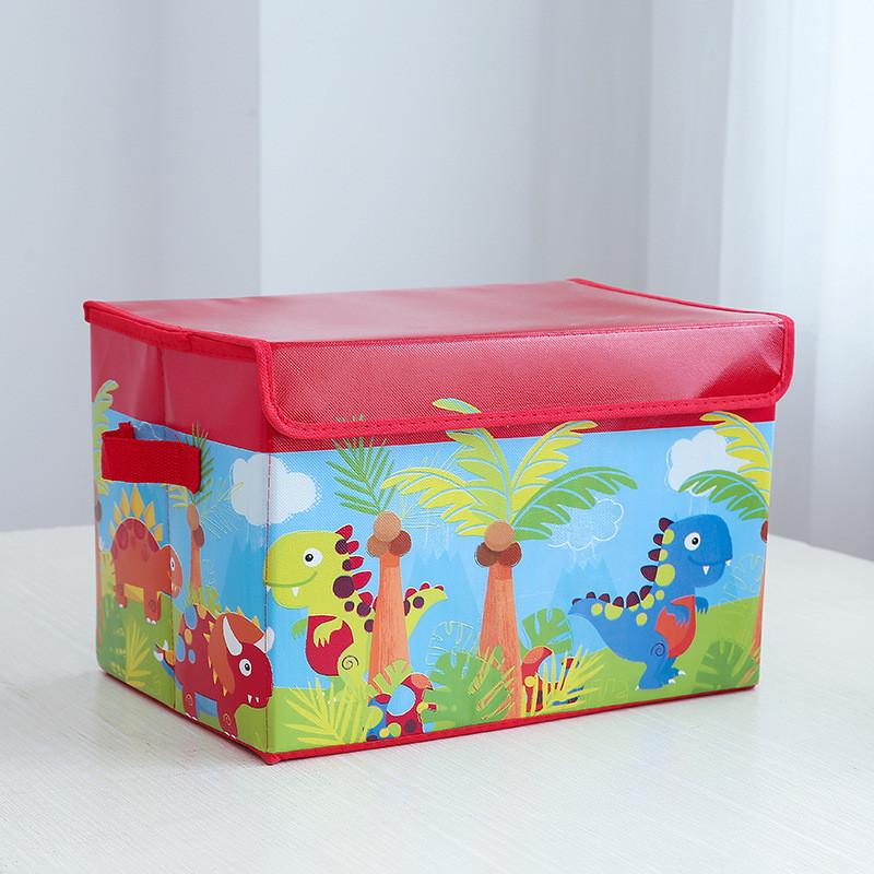 Fabric Storage Bin With Foldable Cover For Car Organizing And Home Use
