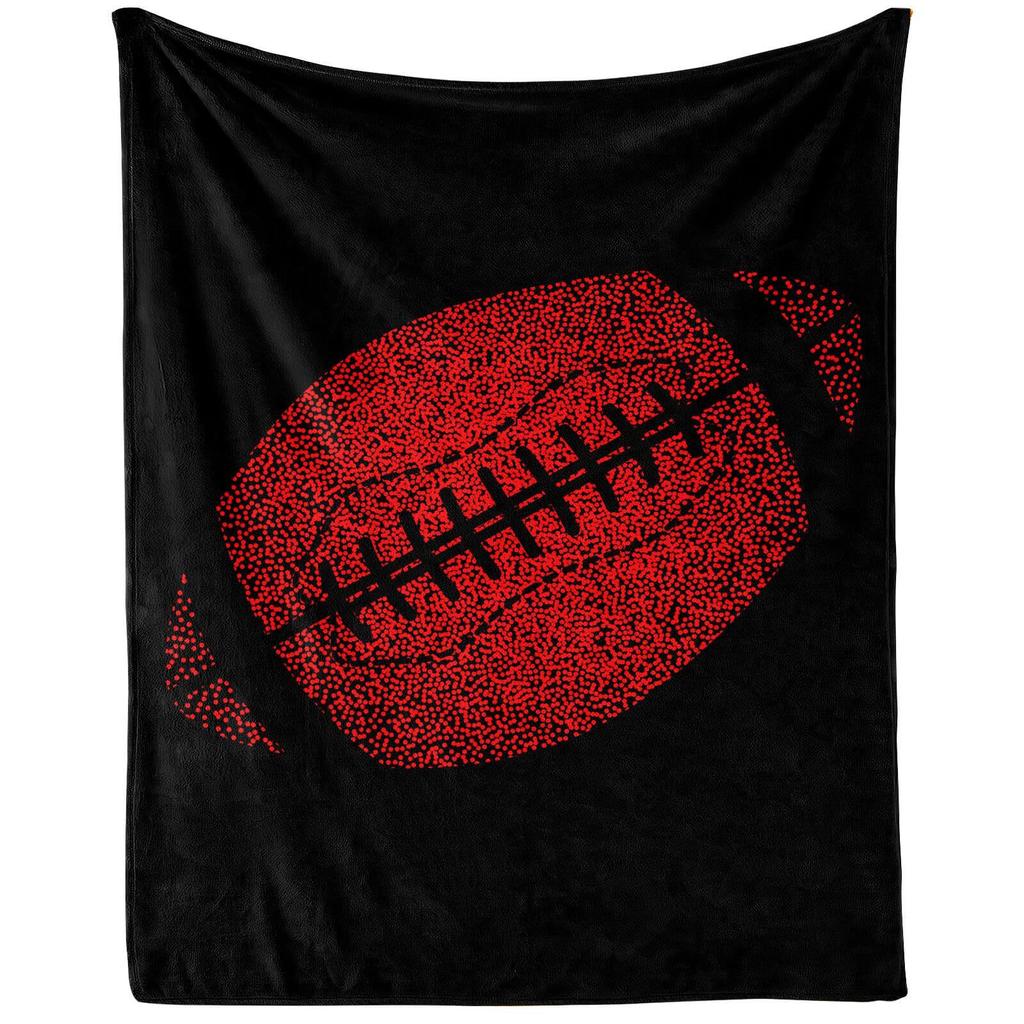 Rugby-Muster digital bedruckte Polyester-Schlafzimmer-Samt-Flanell-Decke Fleece-weiche Sofa-Überwurfdecken für Betten