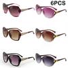 6PCS  Fashion Oversized Sunglasses  PC Female Big Frame Gradient Sun Glasses  Mujer