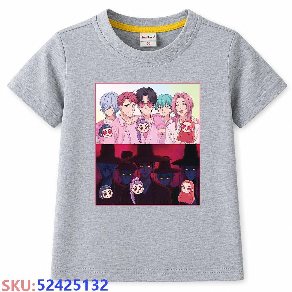 KPop Demon Hunters Children's Cartoon Print T-shirt