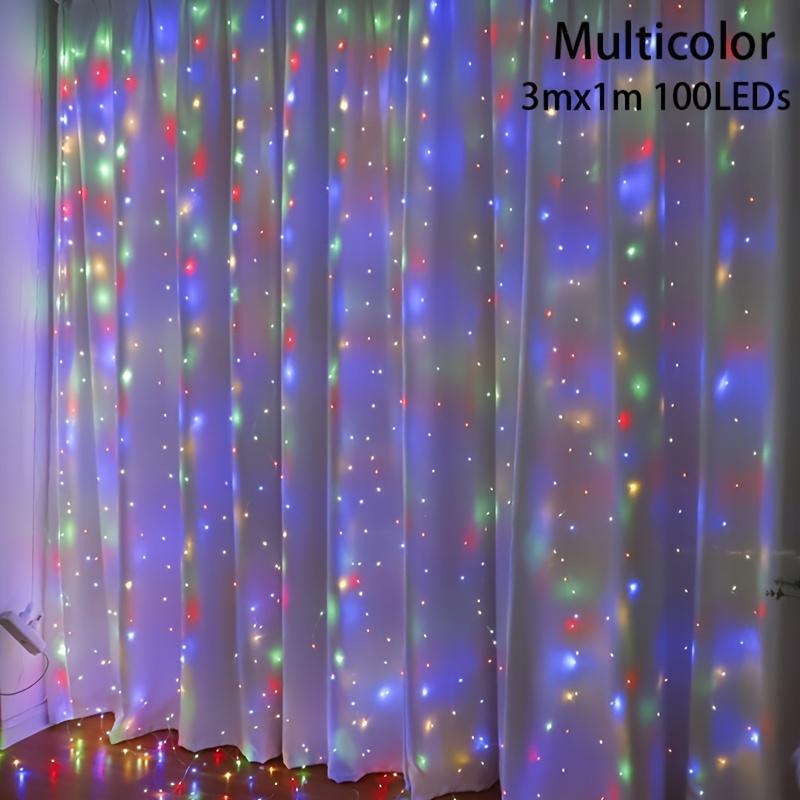 

Светодиодный светильник-занавес с дистанционным управлением - питание от USB, 100/200/300 светодиодов, многоцветный и теплый белый цвет на выбор, 3M x 1m/9.8ft x 3.2ft 100LED разноцветный