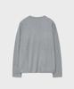 NOIRER Ribbed Henley Neck Long Sleeve T-Shirt (Gray)
