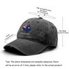 Map Flag of Australia Print Snapback Baseball Cap, Patriotic Flat Cap Retro Headwear Breathable Sunshade Adjustable Baseball Hat