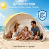 No-Assembly Pop-Up Beach Sun Shelter Instant UV Protection Tent for 2–3 People Lightweight Windproof Shade for Beach Park