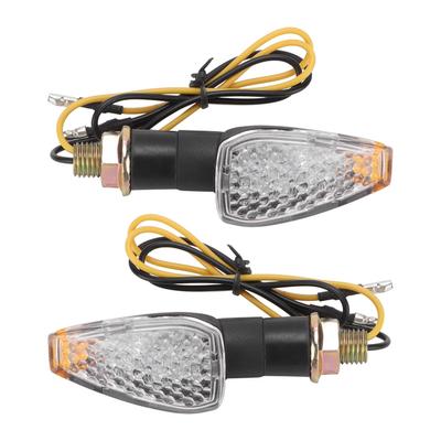 Par Luz Intermitente de Motocicleta 12V LED Impermeable Repuesto para PIT Dirt Bike MX