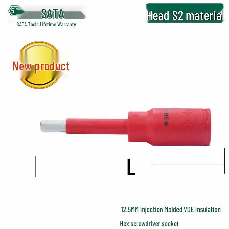 SATA 12.5mm VDE Insulated Hex Socket Wrench Set
