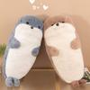 Soft And Cuddly Grey And Khaki Seal Plush Toy For Cozy Sleep And Comforting Pillows
