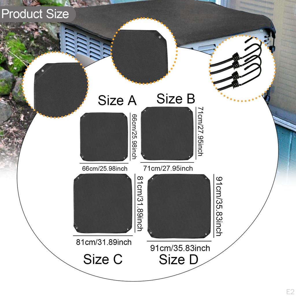 Air Conditioner Cover Mesh AC Unit with Cord Oxford Cloth for Home Backyard