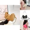 Fashionable Retro Single Shoulder Bag Pu Leather Trendy Crossbody For Women