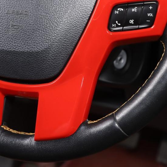 For Ford Ranger 2015-21 ABS Red Steering Wheel Frame Trim Car Accessories Cover