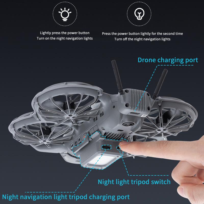 For Neo 2 LED Navigation Light With Landing Gear Anti-Collision Height Increase Stand LED Night Light Drone Upgrade Accessories