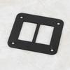 2 Way Black Aluminum Durable Car Trailer Boat Rocker Switch Panel Housing Holder