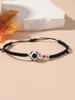 1pc Simple Sports Team Member Style Football/Volleyball Beaded Bracelet With Adjustable Weave Strap