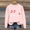Women's Fashion Printed Long Sleeve Loose Round Neck Sweatshirt Top Fall