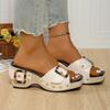2025 New High Quality Thick Bottom Slope Heel Sandals Summer Fashion Comfortable Versatile Sandals