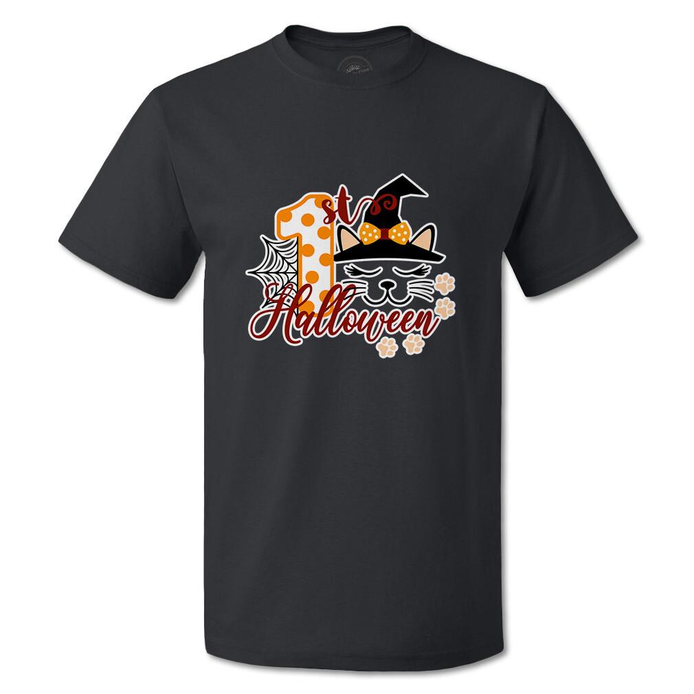 Funny Graphic T Shirts 1St Thanksgiving with Cat Face Cotton Drumstick Top S