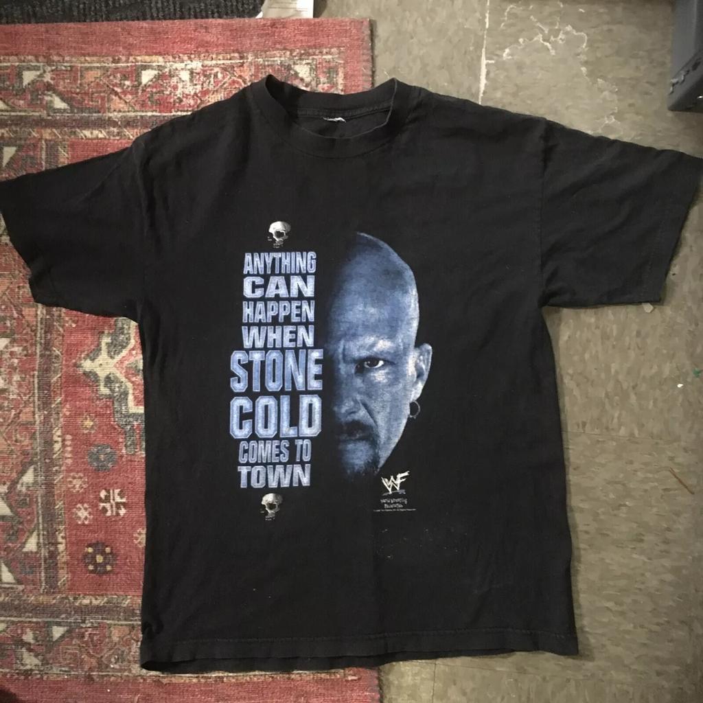 1998 Stone Cold Vintage Steve Austin World Wrestling T Shirt Black Cotton 2 Unisex T-Shirt
