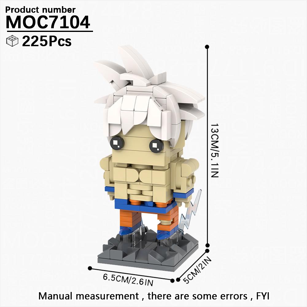 MOOXI Anime Series MOC Bricks BrickHeaded Figure Loong DIY Adult Building Blocks Set Model Kids Education Toys For Children Gift