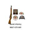 The N667-N670 Soviet Infantry Model Blocks MOC Bricks Set Gifts Toys