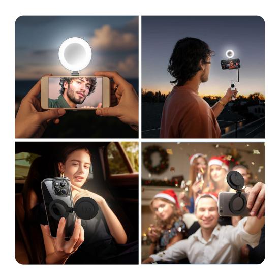 Wiederaufladbares Handy-Ringlicht 180-Grad-Klappdesign Fülllicht mit 3 Modi