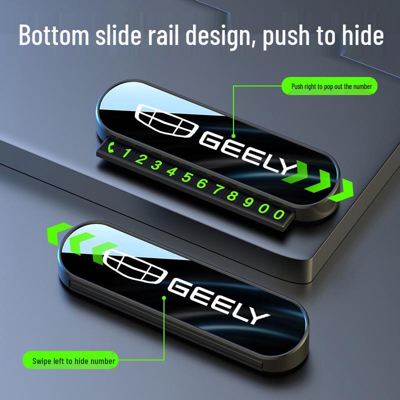 Laser Temporary Parking Number Plate for Geely Xingyuan, Xingyue L, Xingrui, Emgrand, and Boyue Pro Cars