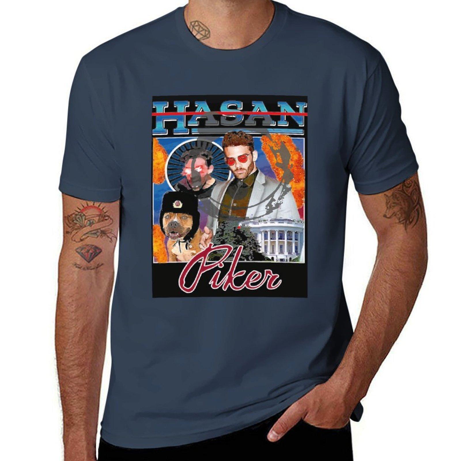 Journalist Hasan Piker Retro Style Limited Edition TShirt Gym Exercise Short Sleeve TShirt S