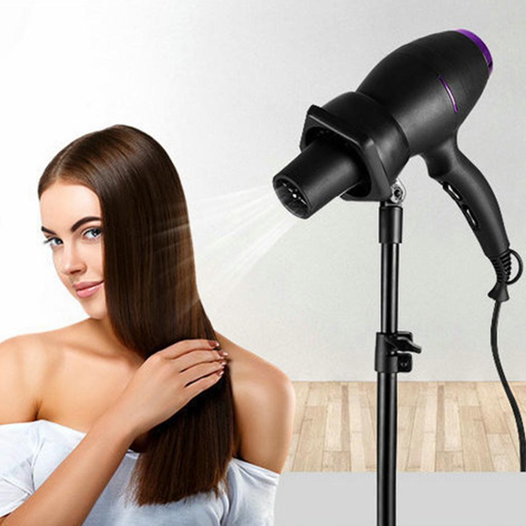 Multipurpose Adjustable Height Hair Dryer Stand Portable Blow Dryer Holder Accessory for Home and Salons Daily Use
