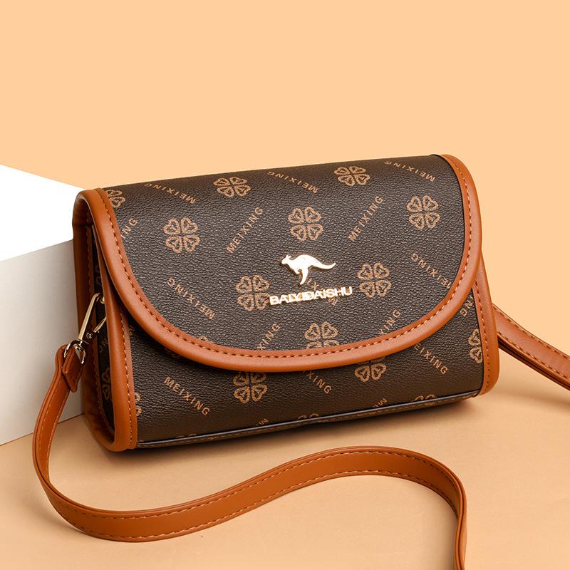 Premium bag women's spring and summer new trendy retro printed letter versatile messenger small square bag