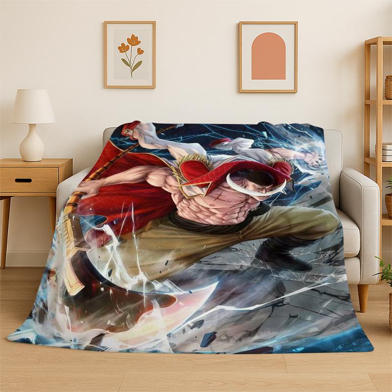 Anime Zoro One P-Piece Cartoon Flannel Blanket Soft Warm Throw Blanket for Bedroom Living Room Bed Travel Camping Picnic Kid