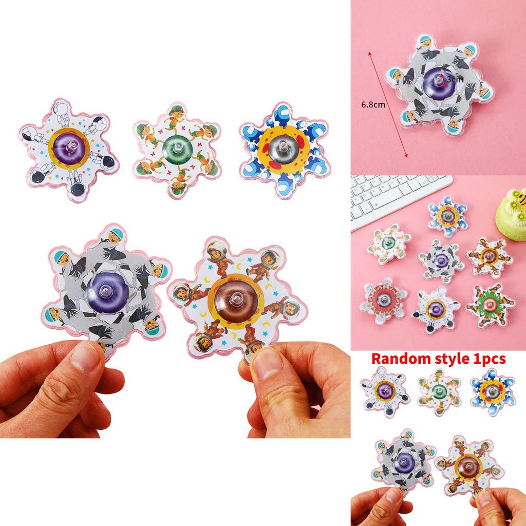 Kids Toy Cartoon Figure Pattern Gyroscope With Creative Design For Childrens Day Gift And School Activity