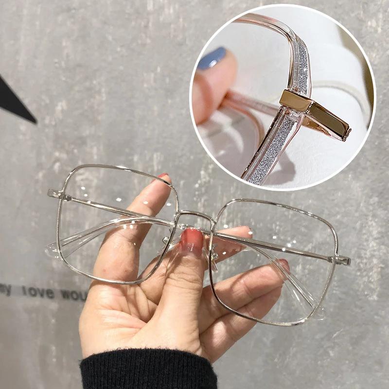 Ultra-Light Anti Blue Light  Glasses for Women  Alloy Frame Fashion Female Blue Blocking Eyeglasses