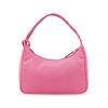 Prada 2000 Triangle Label Nylon Nylon Bag Underarm Bag Handbag Shoulder Bag Women's Begonia Pink Dark Pink