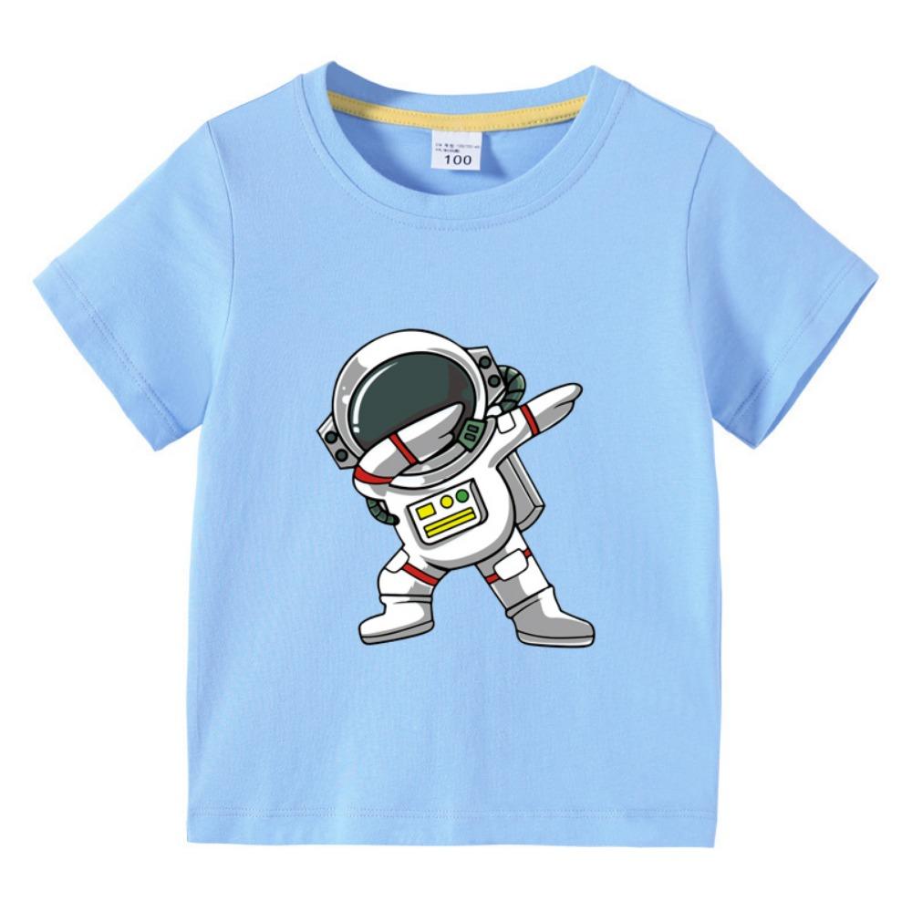 2026 New Kids Clothing Fashion Spaceman Graphic Short Sleeve T-Shirt  Children Boy O-Neck Tops Tee Kids Summer Clothes