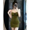 American Retro Vacation Texture Suspender Dress Women's Spring Dress New Spice Girl Waist Thin a Word Short Skirt.