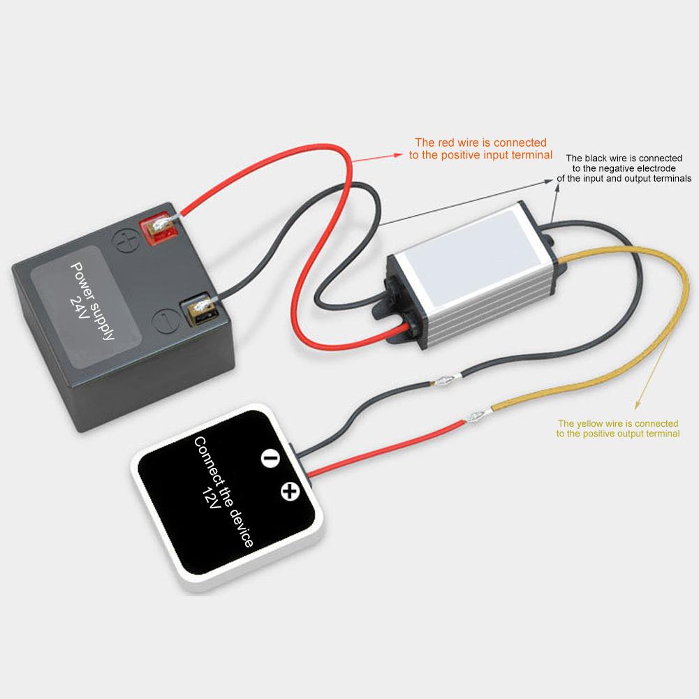 Funkční hardware Domů Nastaví DC/DC na 12V napájení 24V převodník do auta Snížený modul napájecího adaptéru