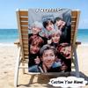 1PC Custom Name Beach Towel Kpop Group Beach Towel, Suitable for Camping, Travel, Beach Accessories, Super Absorbent, Family Gift