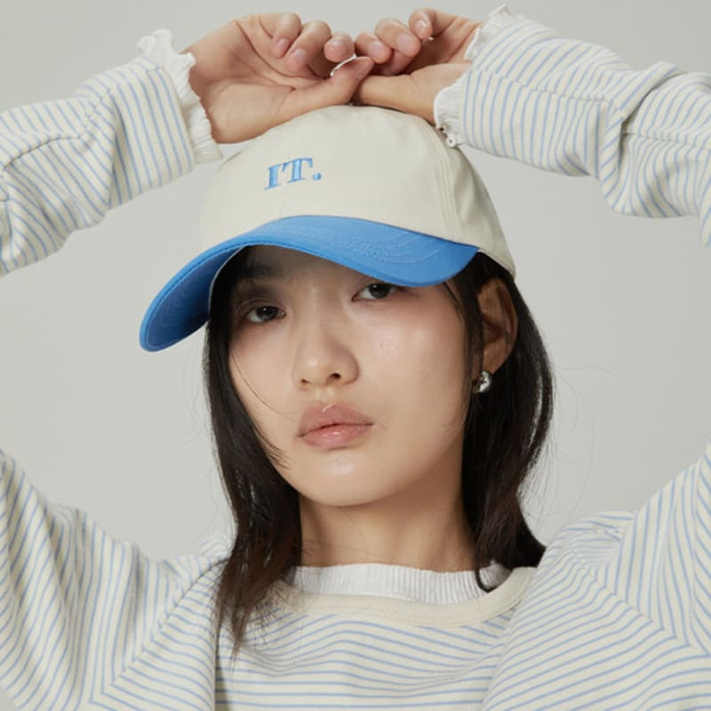 

ITER SIMPLE LOGO COTTON BALL CAP_WHITE BLUE WHITE BLUE